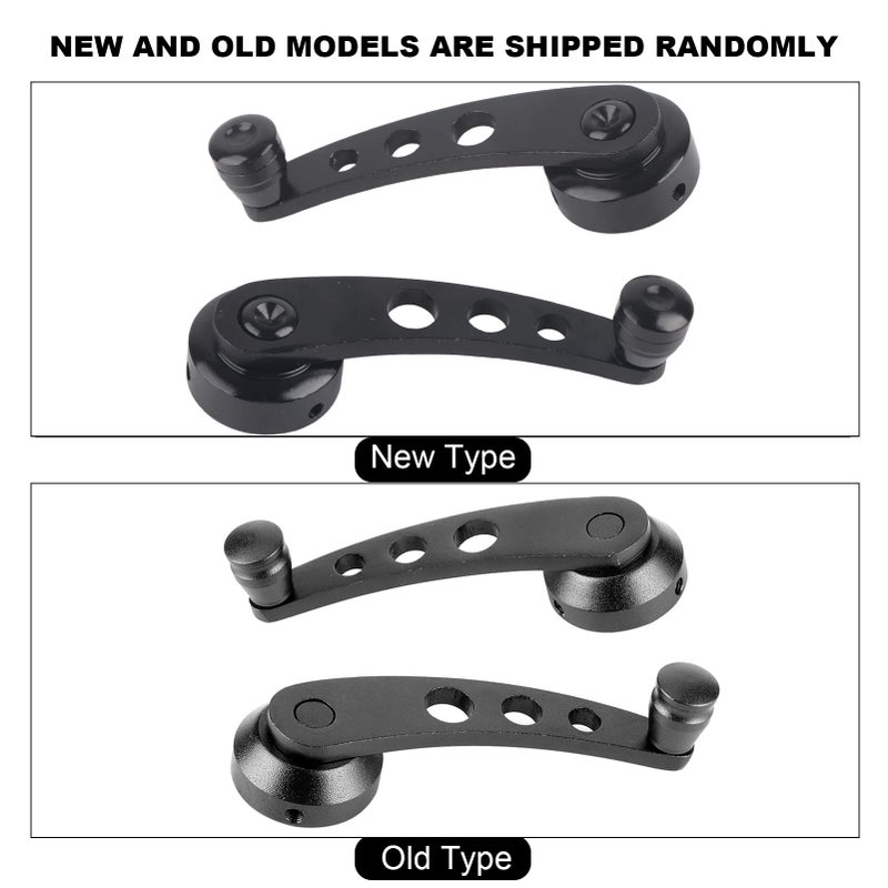 Senyar Window Crank Window Cranks  Universal Window Winder Glass Cranks Handle Door Aluminum Alloy Automotive Replacement Riser Handle Car Refitting (Black) - Image 3